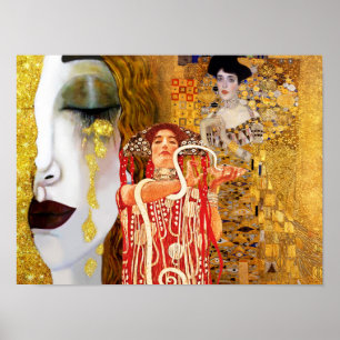 Poster Gustav Klimt, peintures Collage, Art combiné