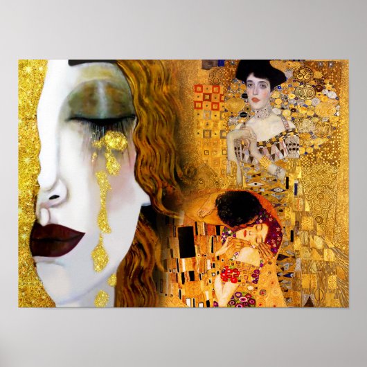 Poster Gustav Klimt, peintures Collage, Art combiné (Devant)