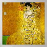 Poster Gustav Klimt Portrait de l'affiche Adele<br><div class="desc">Gustav Klimt Portrait de l'affiche Adele Bloch Bauer. Gustav Klimt reste l'un des artistes les plus célèbres du mouvement Art nouveau. Portrait d'Adele Bloch Bauer est l'un de ses tableaux les plus aimés. Doté d'Adele revêtu d'une belle robe de couette dorée, le tableau est l'un des plus chers de l'histoire....</div>