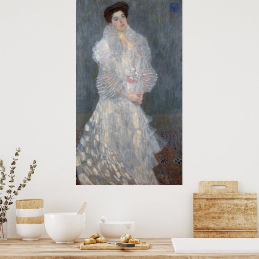 Poster Gustav Klimt - Portrait d'Hermine Gallia (Cuisine)
