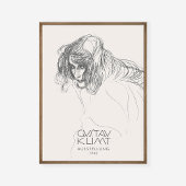 Poster Gustav Klimt Profil de la femme de tête Beethoven 