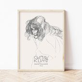 Poster Gustav Klimt Profil de la femme de tête Beethoven 