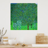 Poster Gustav Klimt - Rosiers sous les arbres (Cuisine)