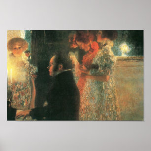 Poster Gustav Klimt- Schubert au piano II