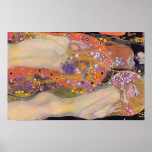 Poster Gustav Klimt - Serpents d'eau II
