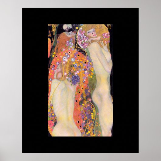 POSTER : GUSTAV KLIMT : SERPENTS D'EAU II (Devant)