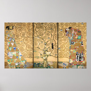 Poster Gustav Klimt - Stoclet Frieze Arbre de vie