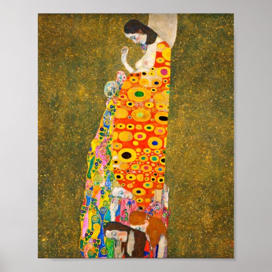 Poster Gustav Klimt The Hope II, Die Hoffnung II (Devant)