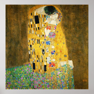 Poster Gustav Klimt The Kiss Vintage
