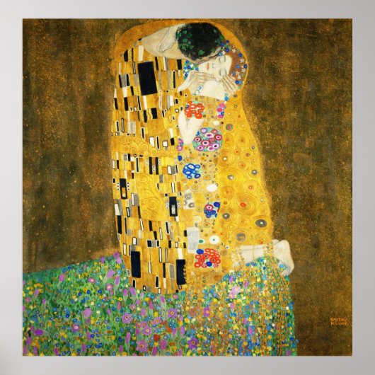 Poster Gustav Klimt The Kiss Vintage (Devant)