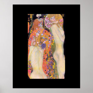 POSTER : GUSTAV KLIMT : WATERSERPENEN II