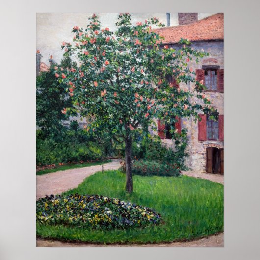 Poster Gustave Caillebotte - Arbres en Fleurs (Devant)