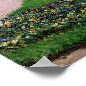 Poster Gustave Caillebotte - Arbres en fleurs (Coin)