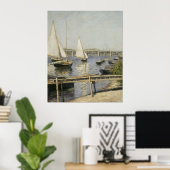 Poster Gustave Caillebotte - Bateaux à voile à Argenteuil (Bureau à domicile)