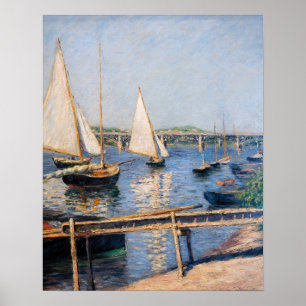 Poster Gustave Caillebotte - Bateaux à voile à Argenteuil