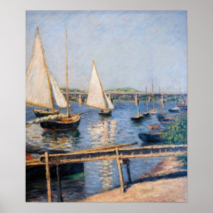 Poster Gustave Caillebotte - Bateaux à voile à Argenteuil