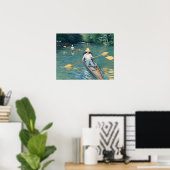 Poster Gustave Caillebotte - Embarcations sur l'Yerres (Bureau à domicile)