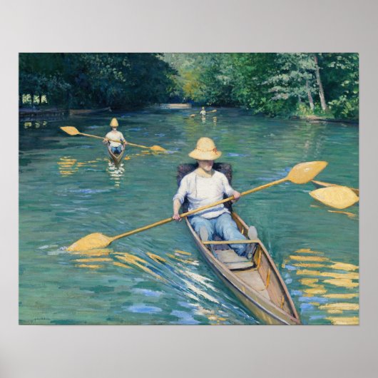 Poster Gustave Caillebotte - Embarcations sur l'Yerres (Devant)
