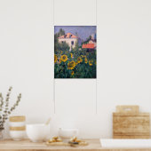 Poster Gustave Caillebotte - Fleurs de soleil, Jardin (Cuisine)