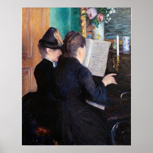 Poster Gustave Caillebotte - La Leçon de piano (Devant)