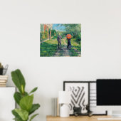 Poster Gustave Caillebotte - Le Chemin montant (Bureau à domicile)