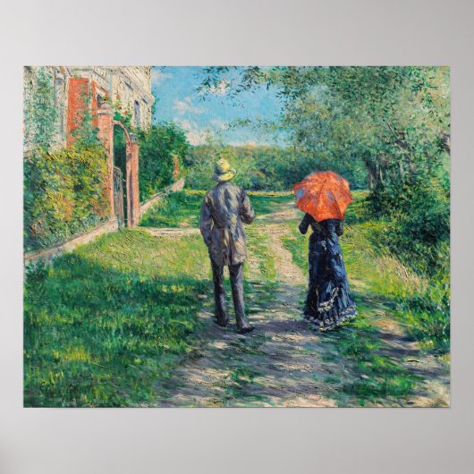 Poster Gustave Caillebotte - Le Chemin montant (Devant)