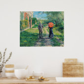 Poster Gustave Caillebotte - Le chemin vers le haut (Cuisine)