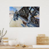 Poster Gustave Caillebotte - Le Pont de l'Europe (Cuisine)