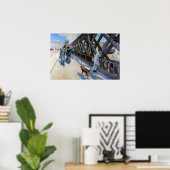 Poster Gustave Caillebotte - Le Pont de l'Europe (Bureau à domicile)