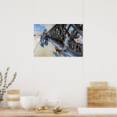 Poster Gustave Caillebotte - Le Pont de l'Europe (Cuisine)