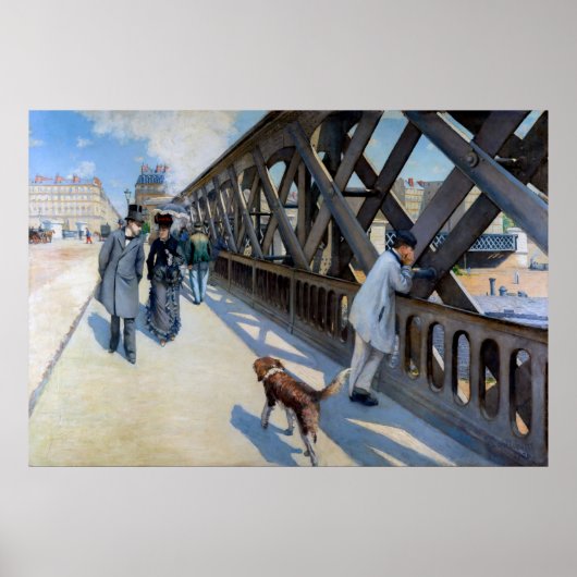 Poster Gustave Caillebotte - Le Pont de l'Europe (Devant)