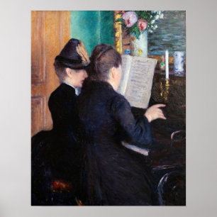 Poster Gustave Caillebotte - Leçon de piano