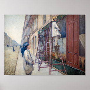 Poster Gustave Caillebotte - Les Peintres en bâtiment