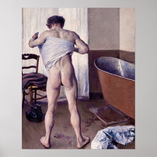 Poster Gustave Caillebotte - Man at his Bath (Devant)