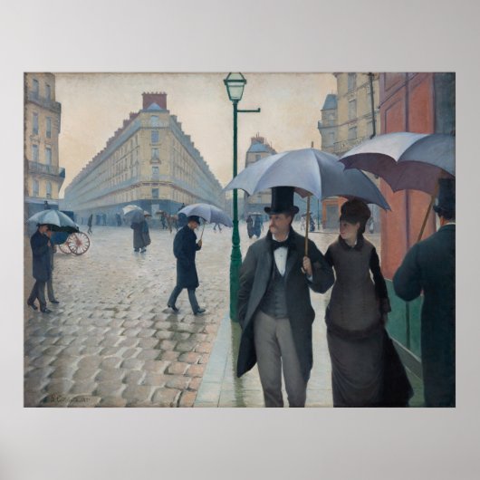Poster Gustave Caillebotte - Paris Street ; Rainy Day (Devant)