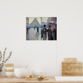 Poster Gustave Caillebotte - Paris Street ; Rainy Day (Cuisine)