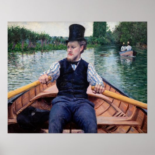 Poster Gustave Caillebotte - Partie de bateau (Devant)