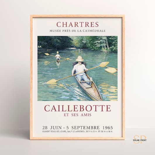 Poster Gustave Caillebotte Skiffs sur les Yerres