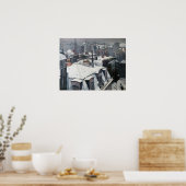 Poster Gustave Caillebotte - Toits dans la neige (Cuisine)