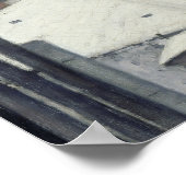 Poster Gustave Caillebotte - Toits dans la neige (Coin)