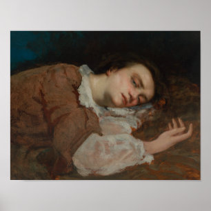 Poster Gustave Courbet - Filles sur les bords de Seine