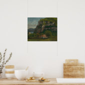 Poster Gustave Courbet - Le Rocher de Hautepierre (Cuisine)