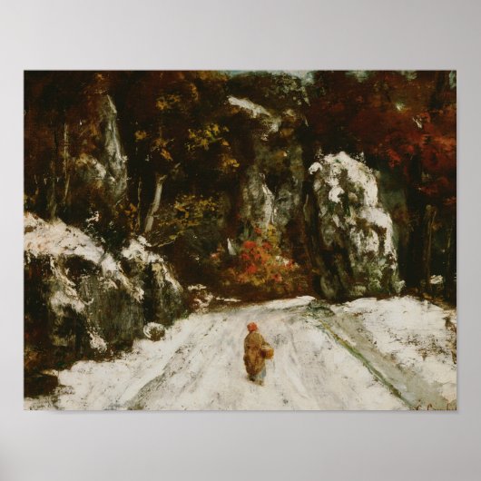 Poster Gustave Courbet - L'hiver dans le Jura (Devant)