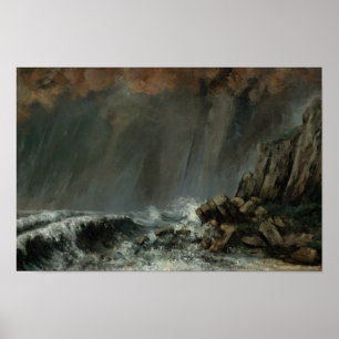 Poster Gustave Courbet - Marine : le pourtour