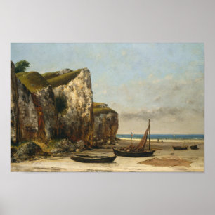 Poster Gustave Courbet - Plage en Normandie