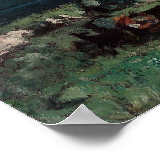 Poster Gustave Courbet Vue panoramique sur les Alpes (Coin)