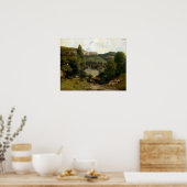 Poster Gustave Courbet Vue sur Ornans (Cuisine)