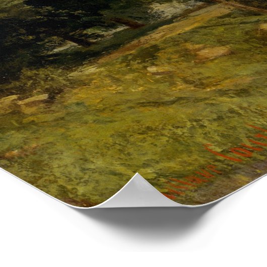 Poster Gustave Courbet Vue sur Ornans (Coin)