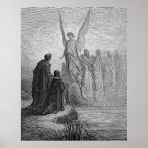 Poster Gustave Dore Engraving Dante Purgatory Illustratio