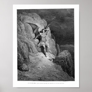 Poster Gustave Dore La Chute De Satan Paradise A Été Perd